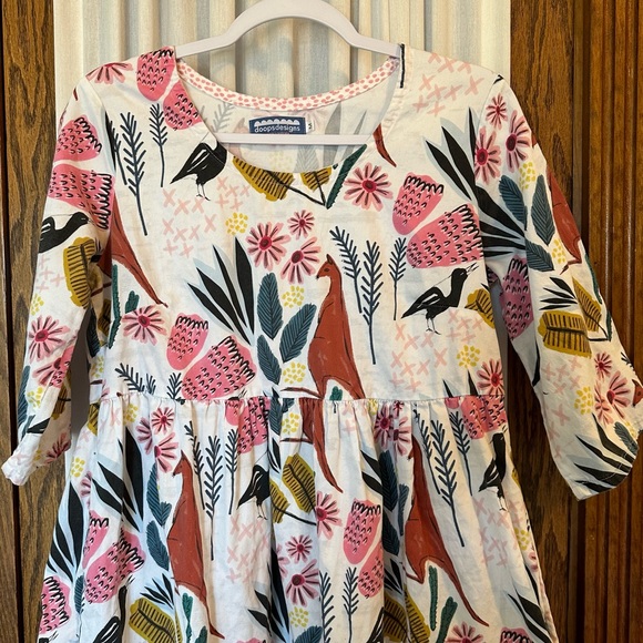 Doops Designs Australia Organic Cotton Dress in ‘Cowley Fields’ - Picture 2 of 12